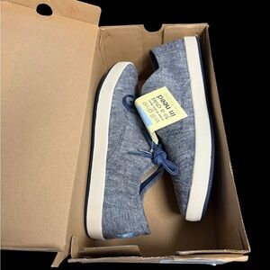 TOMS Navy Slub Chambray Sneakers